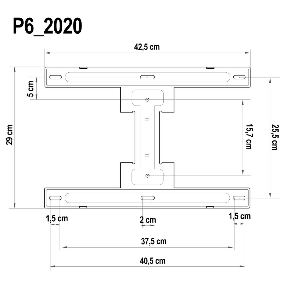 2020-P6 - Wysokiej jakości obrotowy uchwyt do telewizorów LCD LED Plazma 45" - 75"