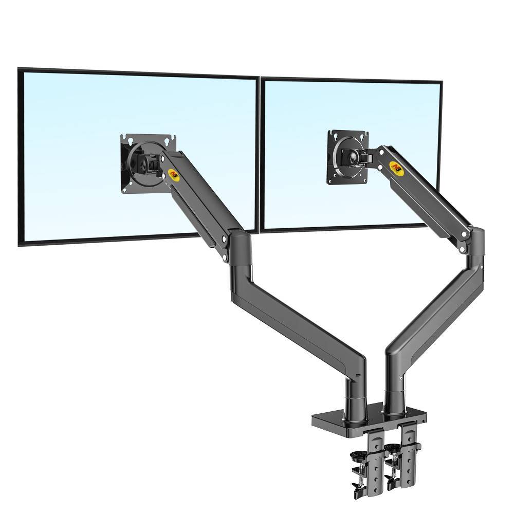 G32 – [Outlet 0173] Solidny ergonomiczny uchwyt biurkowy do dwóch monitorów LCD LED 22″-32″