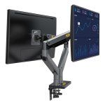 G35 Szary – Solidny ergonomiczny uchwyt biurkowy do dwóch monitorów LCD LED 22″-32″