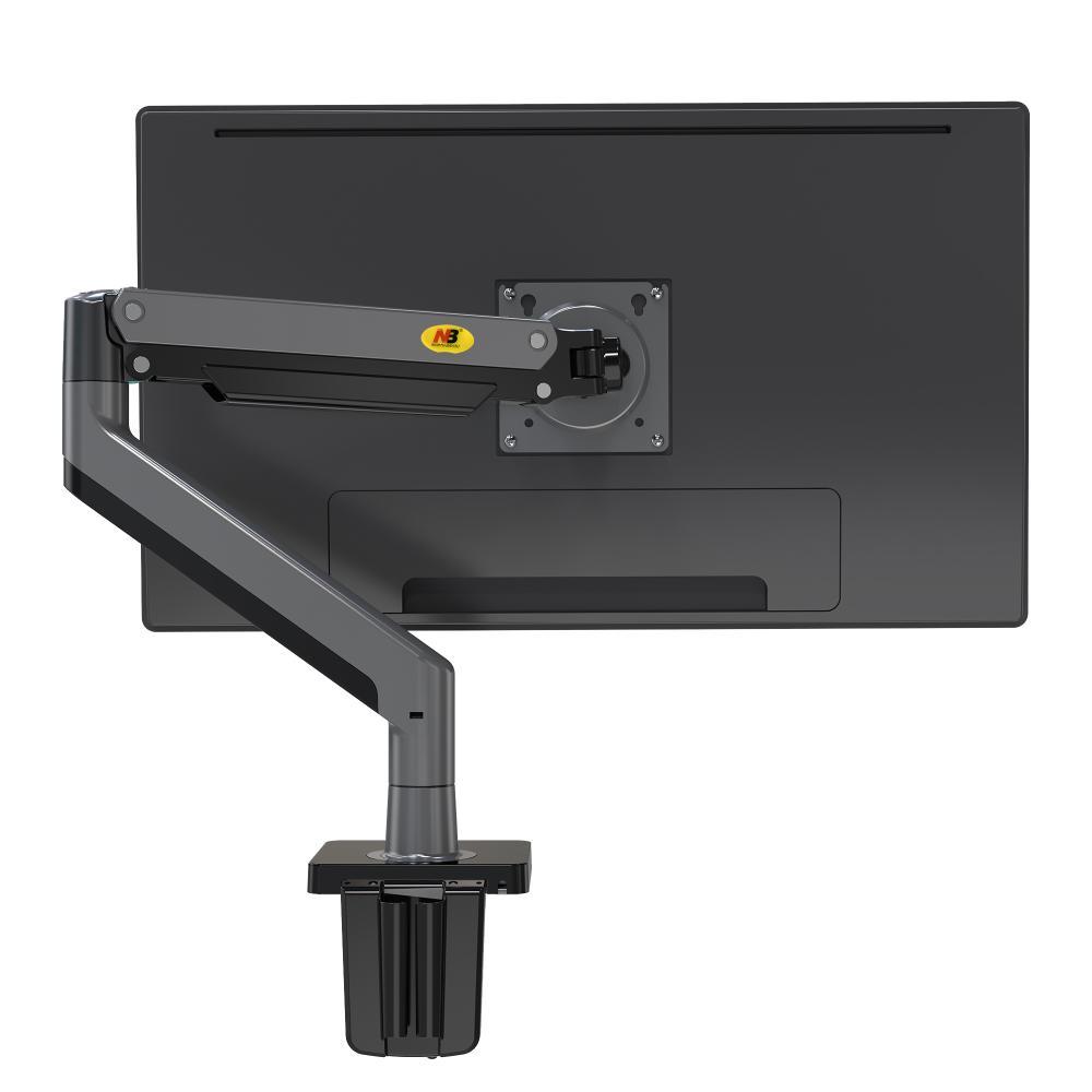 G45 Szary – Solidny obrotowy uchwyt biurkowy na sprężynie do monitorów LCD LED 22″-40″