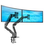 G55 – [Outlet 0277] Solidny obrotowy uchwyt biurkowy na sprężynie do dwóch monitorów LCD LED 2x 27″-34″
