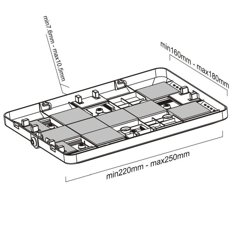 MC-644 - stojak biurkowy do tabletów 9.7"-10.1" mocny antykradzieżowy