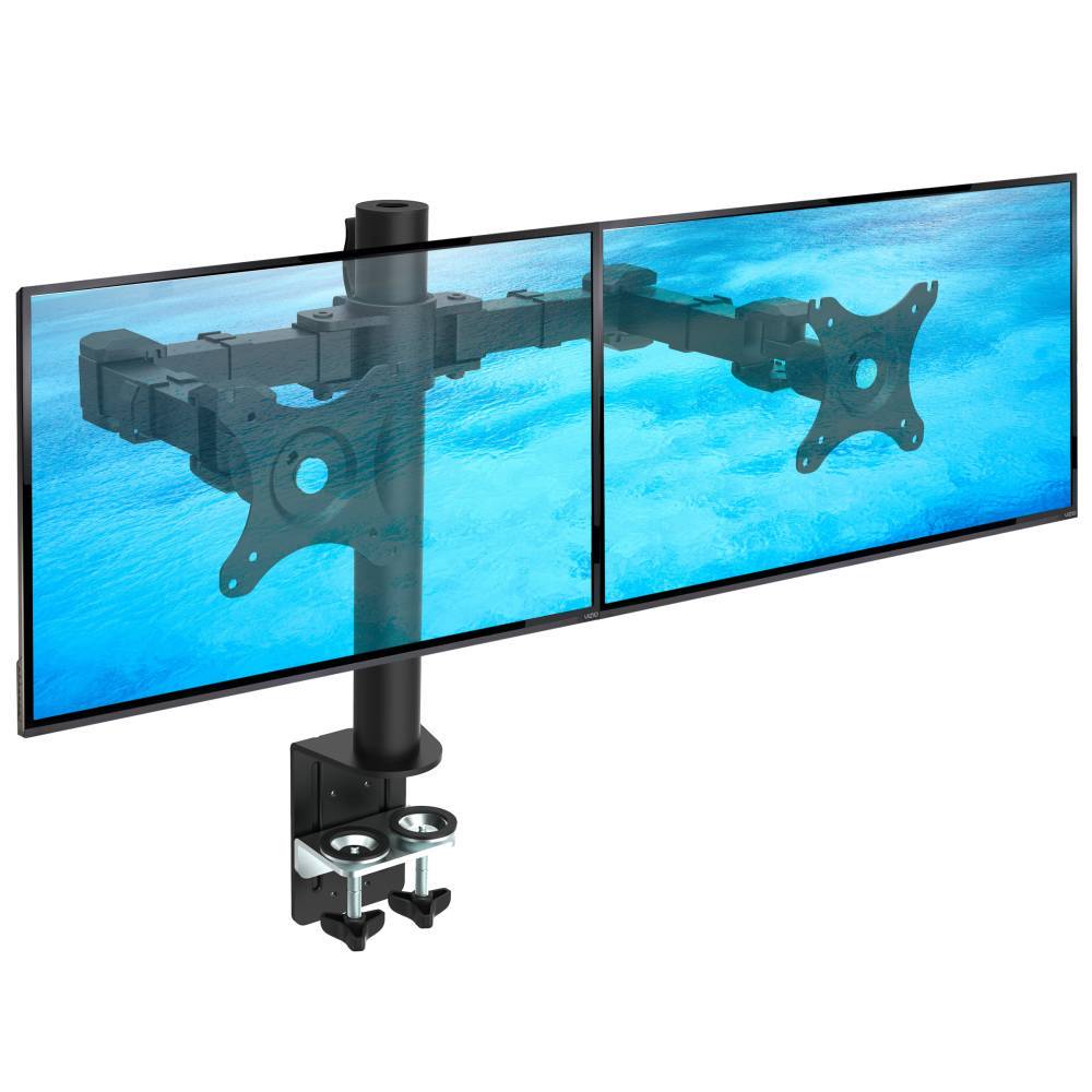 NF12 - Solidny biurkowy uchwyt do dwóch monitorów 2x LCD, LED 10"-30" Regulacja 3D