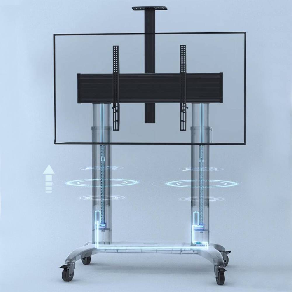 TW100B - [Outlet 0247] Profesjonalny elektryczny mobilny stojak TV wózek do telewizorów LCD LED 60" - 110"