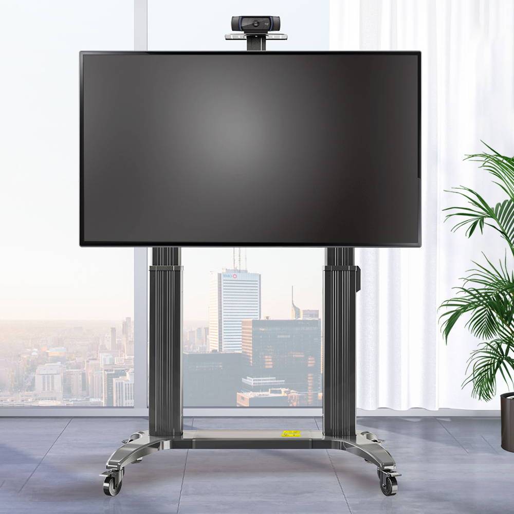 TW100B - [Outlet 0275] Profesjonalny elektryczny mobilny stojak TV wózek do telewizorów LCD LED 60" - 110"